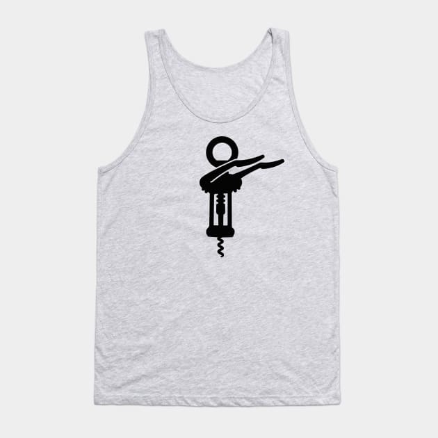 Dab dabbing corkscrew wine opener bottle alcohol (black) Tank Top by LaundryFactory